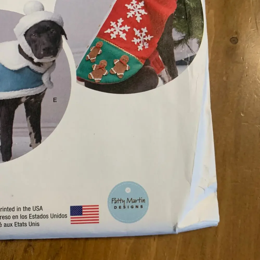 Simplicity Sewing Pattern 8277 Dog Coats and Hats Sizes S M L UNCUT